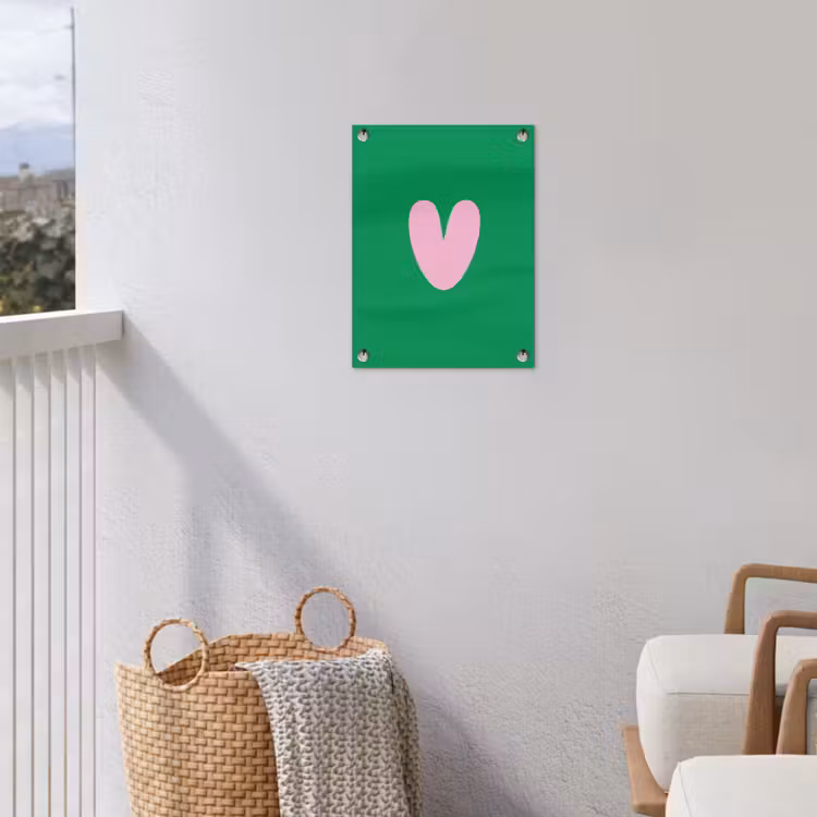 Tuinposter - Groen - Hart - Minimalistisch - Valentijn — 5