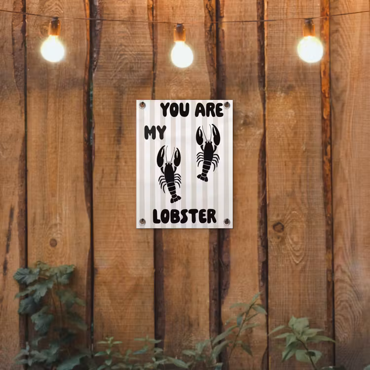 Tuinposter - Lobster - Beige - Minimalistisch — 3