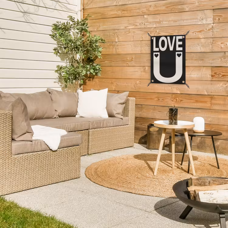 Tuinposter - Love - Zwart - Minimalistisch — 2