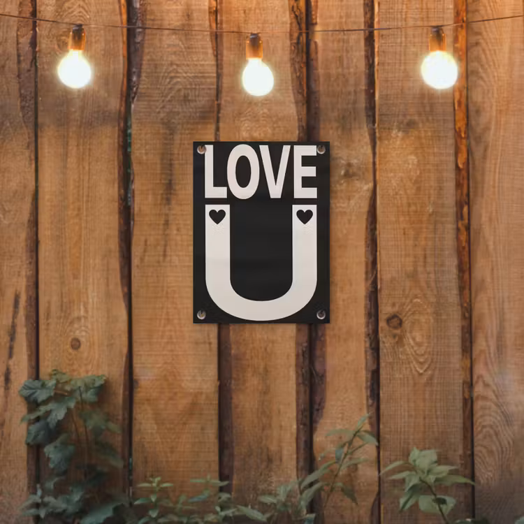 Tuinposter - Love - Zwart - Minimalistisch — 3