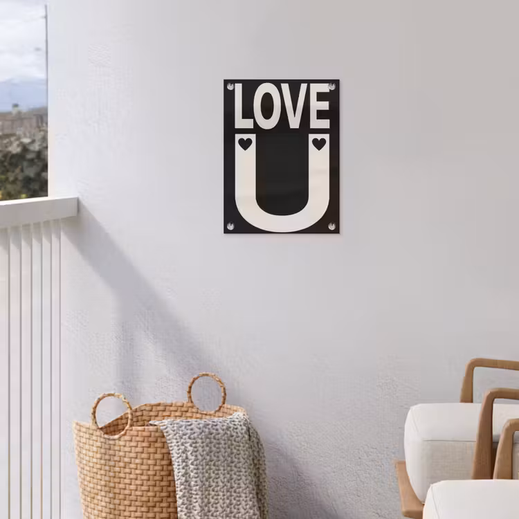 Tuinposter - Love - Zwart - Minimalistisch — 5