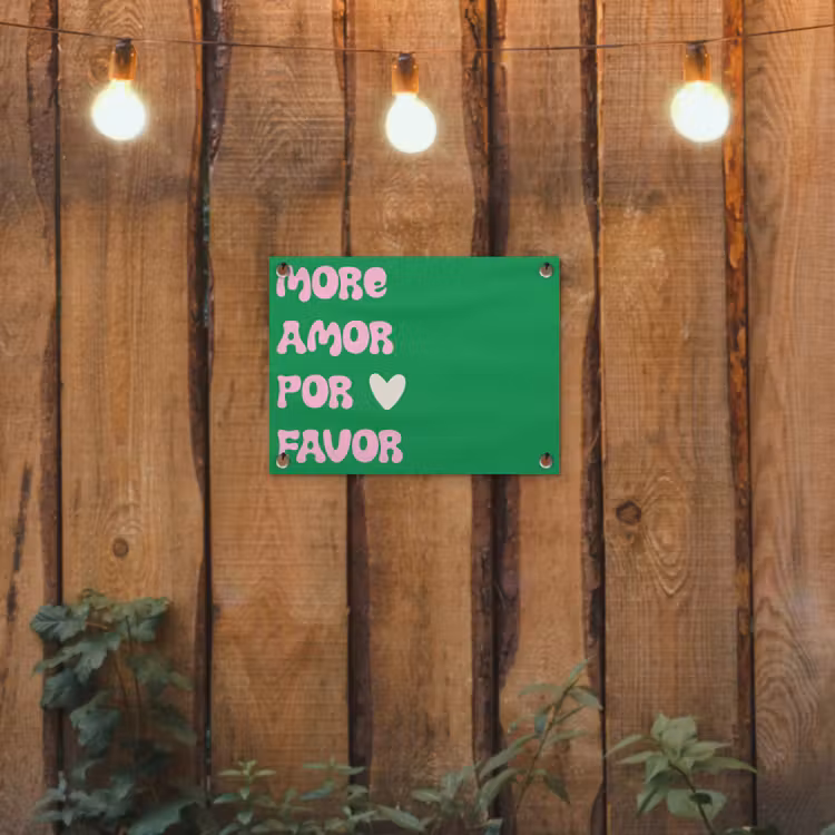 Tuinposter - Amor - Valentijn - Groen - Tekst — 2