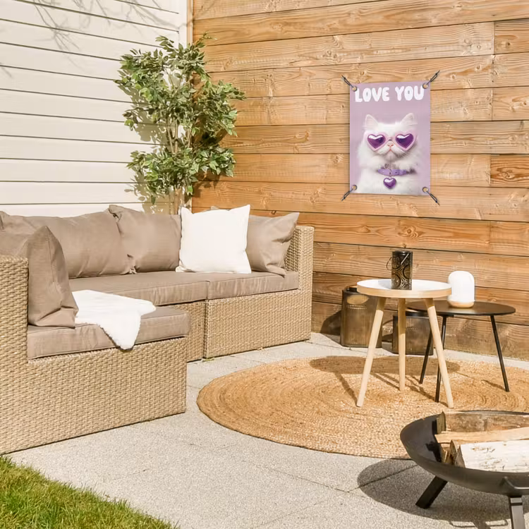 Tuinposter - Kat - Love - Paars - Valentijn — 3
