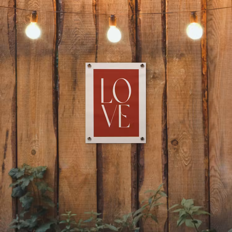 Tuinposter - Love - Rood - Minimalistisch — 3