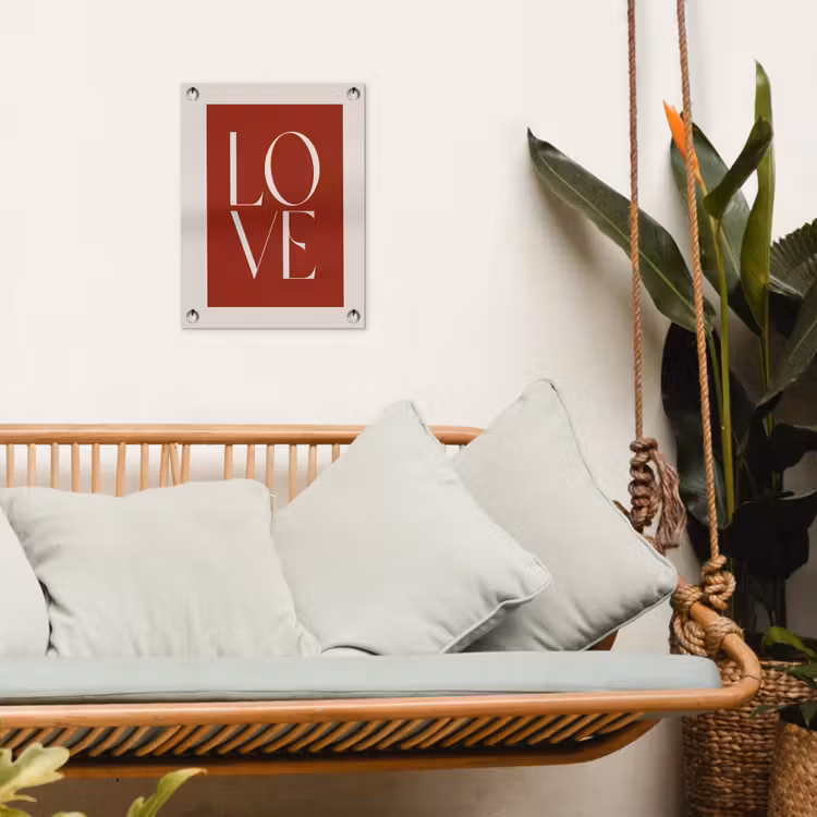 Tuinposter - Love - Rood - Minimalistisch — 4