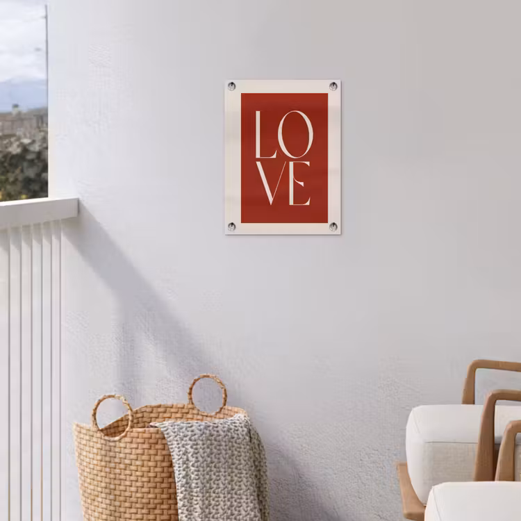 Tuinposter - Love - Rood - Minimalistisch — 5