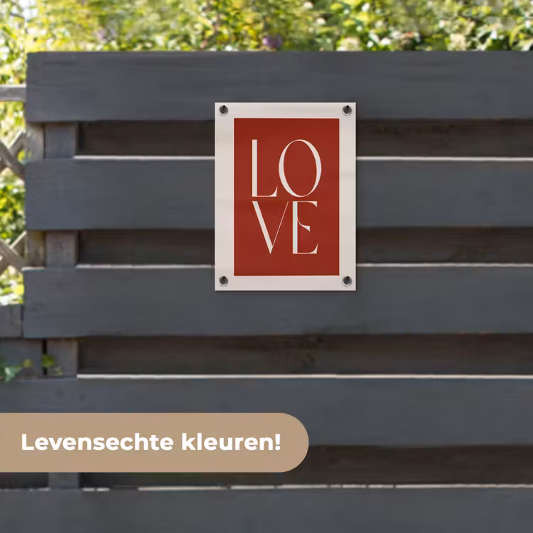 Tuinposter - Love - Rood - Minimalistisch — 6