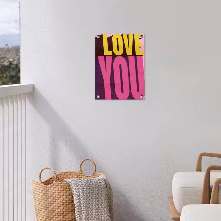 Tuinposter - Love - Tekst - Roze - Valentijn — 5