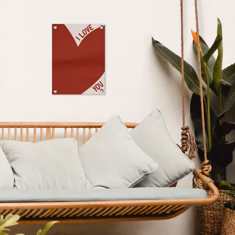 Tuinposter - Loveyou - Rood - Hart — 4