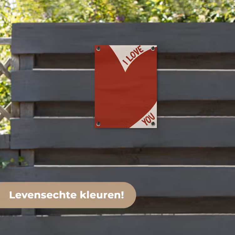 Tuinposter - Loveyou - Rood - Hart — 6