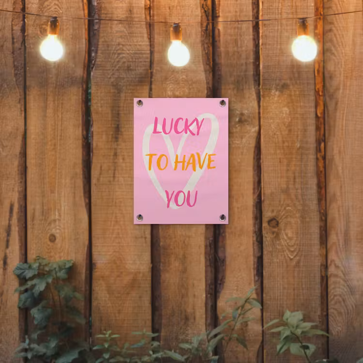 Tuinposter - Lucky - Love - Valentijn - Roze — 3