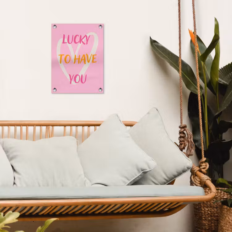Tuinposter - Lucky - Love - Valentijn - Roze — 4