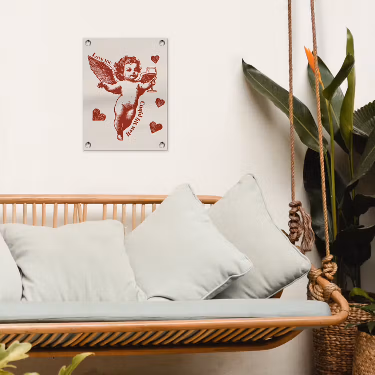 Tuinposter - Cupido - Hartjes - Rood - Klassiek — 4