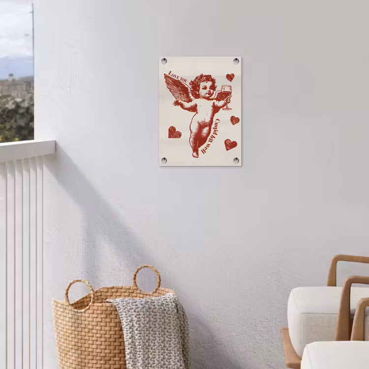 Tuinposter - Cupido - Hartjes - Rood - Klassiek — 5
