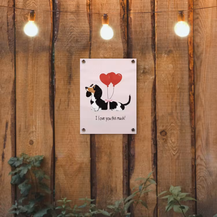 Tuinposter - Hond - Teckel - Valentijn - Love — 3