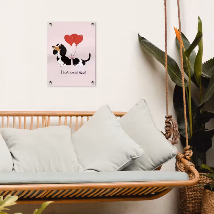 Tuinposter - Hond - Teckel - Valentijn - Love — 4
