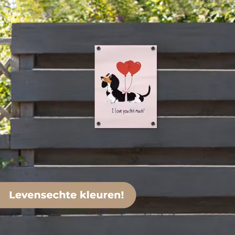 Tuinposter - Hond - Teckel - Valentijn - Love — 6