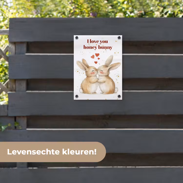 Tuinposter - Liefde - Rood - konijn — 6