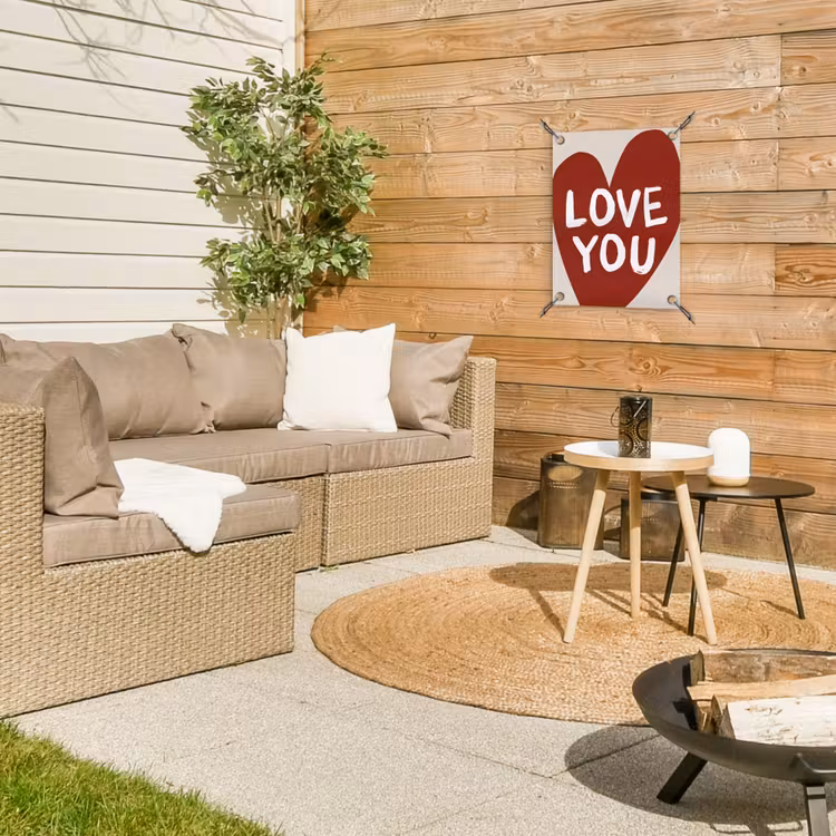 Tuinposter - Loveyou - Hart - Rood — 2