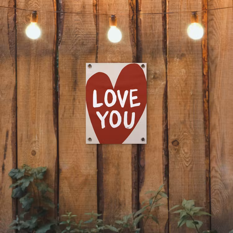 Tuinposter - Loveyou - Hart - Rood — 3