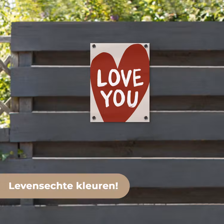 Tuinposter - Loveyou - Hart - Rood — 6