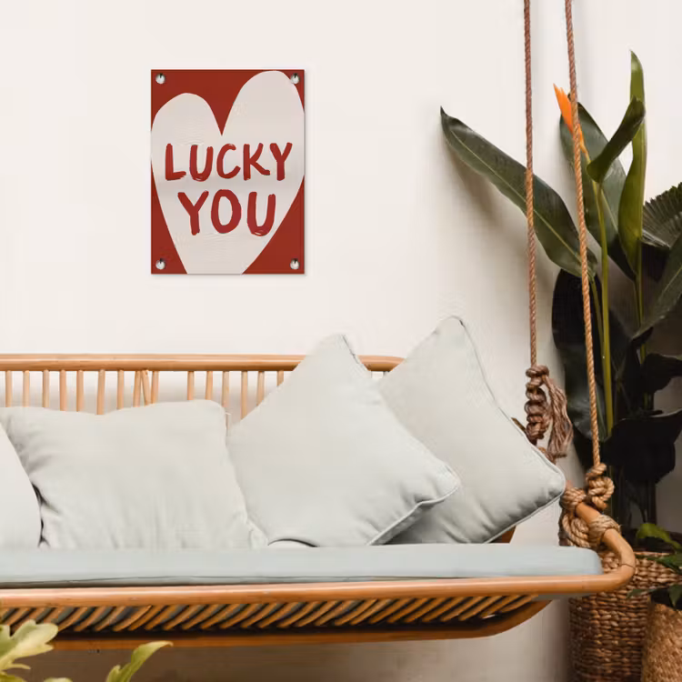 Tuinposter - Lucky - Hart - Rood — 4