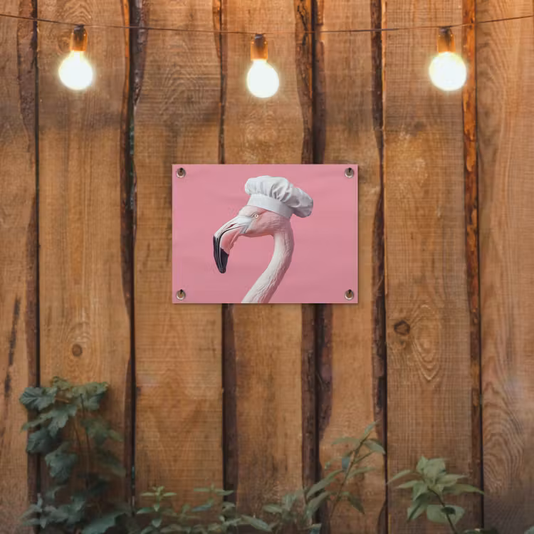 Tuinposter - Flamingo - Roze - Koksmuts - Vogel — 2