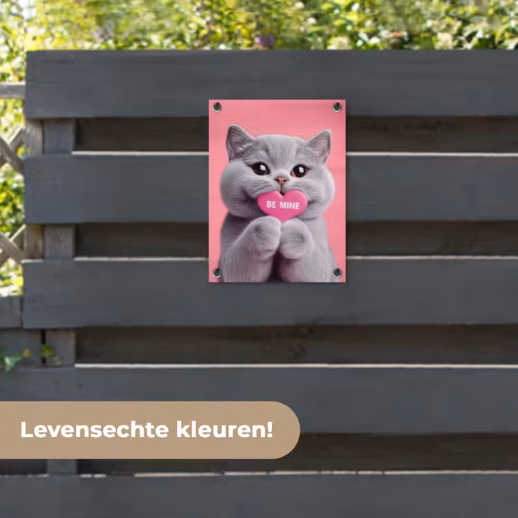 Tuinposter - Kat - Valentijn - Roze - Liefde — 6