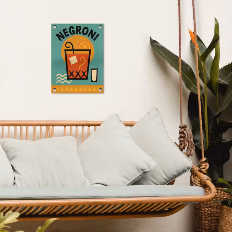 Tuinposter - Cocktail - Negroni - Art - Sinaasappel — 4
