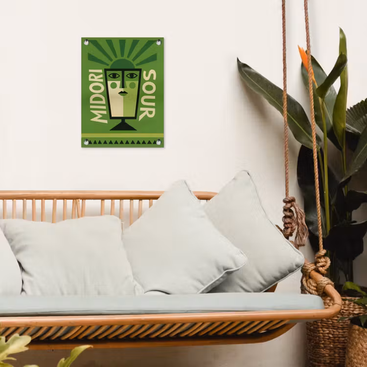 Tuinposter - Grafisch - Art - Cocktail - Groen — 4