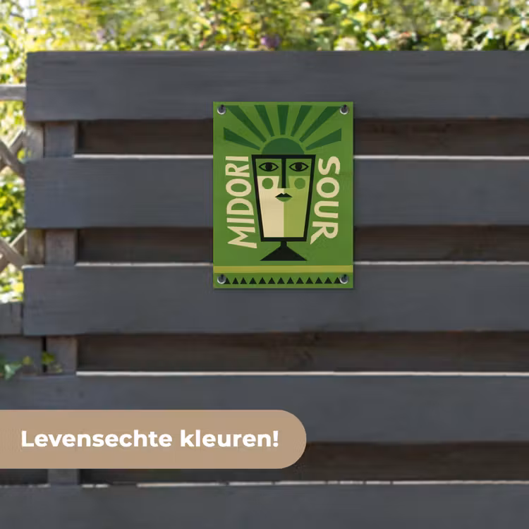 Tuinposter - Grafisch - Art - Cocktail - Groen — 6