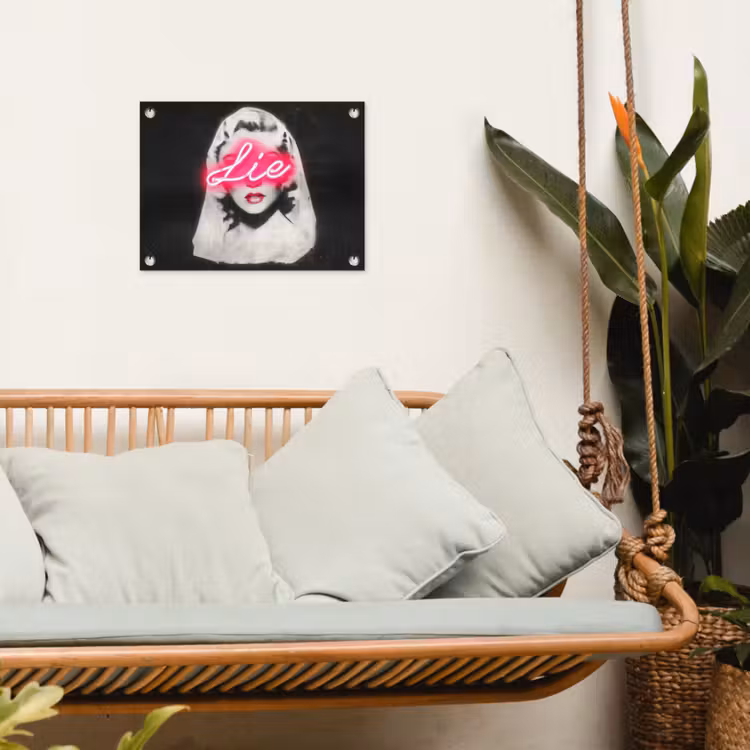 Tuinposter - Neon - Letters - Vintage - Vrouw — 4