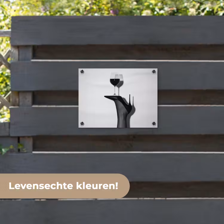 Tuinposter - Hak - Wijn - Minimalistisch - Zwart — 6