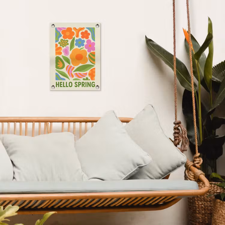 Tuinposter - Illustratie - Bloemen - Quote - Kleurrijk — 4