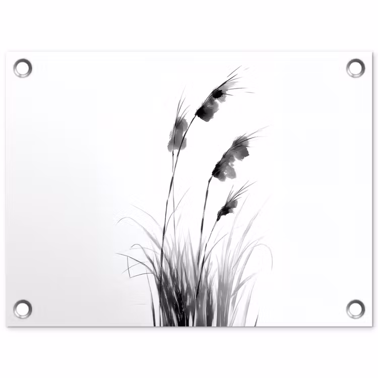 Tuinposter - Minimalistisch - Stelen - Wit — 1