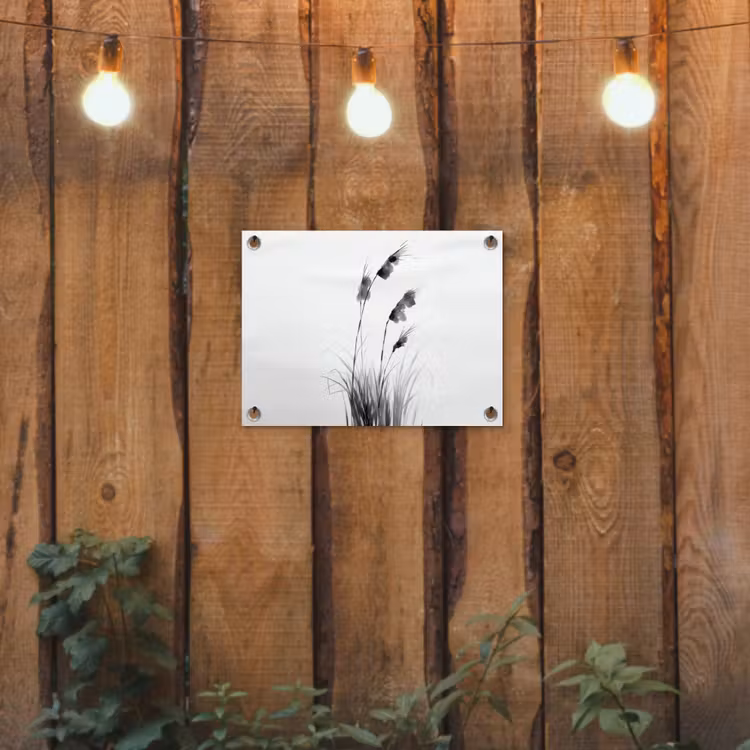 Tuinposter - Minimalistisch - Stelen - Wit — 2
