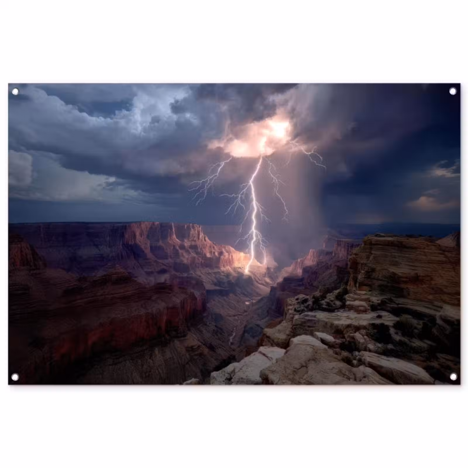 Tuinposter - Bliksem - Wolken - Canyon — 1