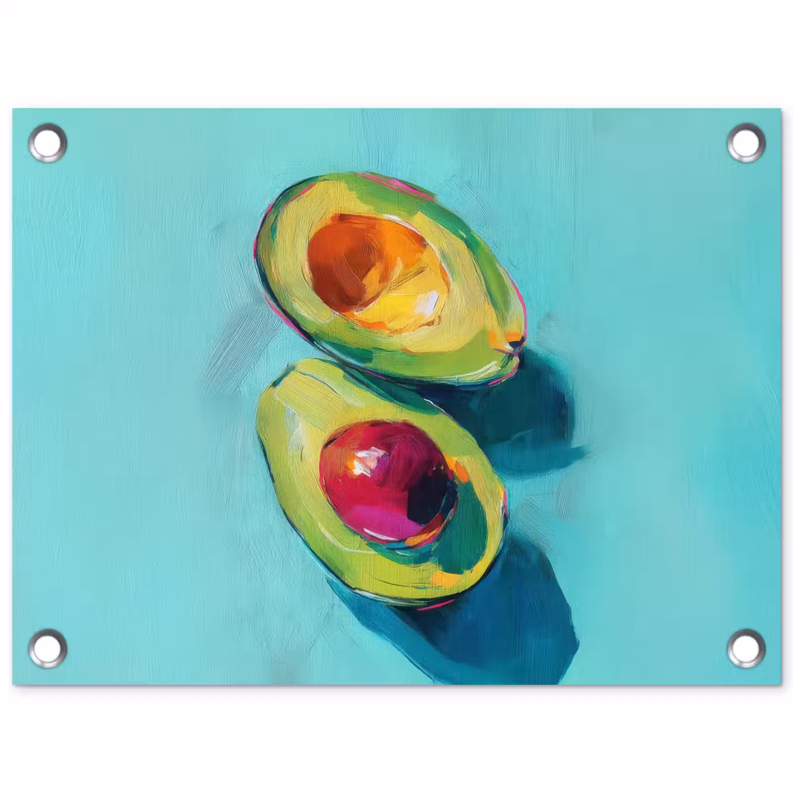 Tuinposter - Avocado - Groen - Pit - Schaduw — 1