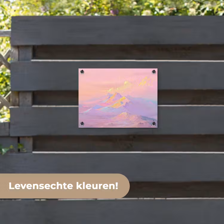 Tuinposter - Bergtoppen - Wolken - Dromerig — 6