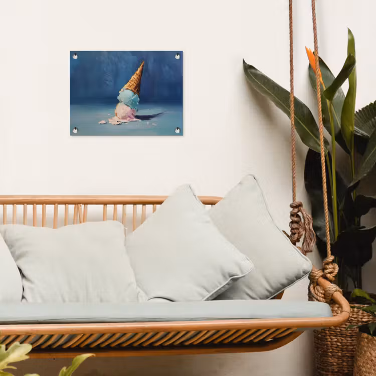 Tuinposter - Ijshoorn - Bolletjes - Smelt - Roze — 4