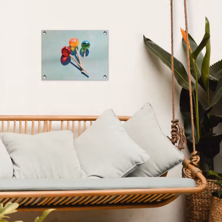 Tuinposter - Lollys - Schaduw - Drie - Blauw — 4
