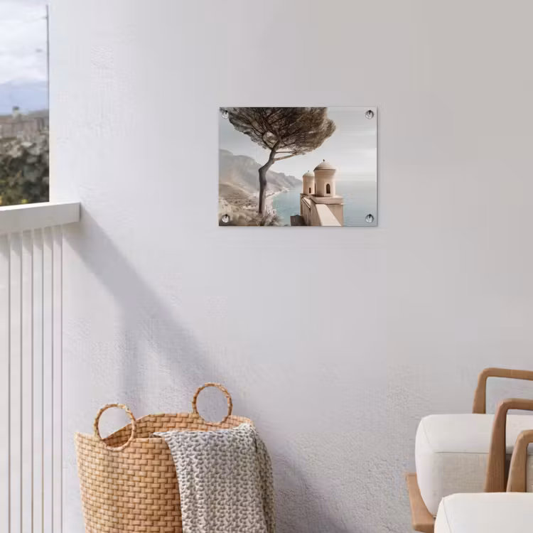 Tuinposter - Kust - Klif - Boom - Gebouw — 5