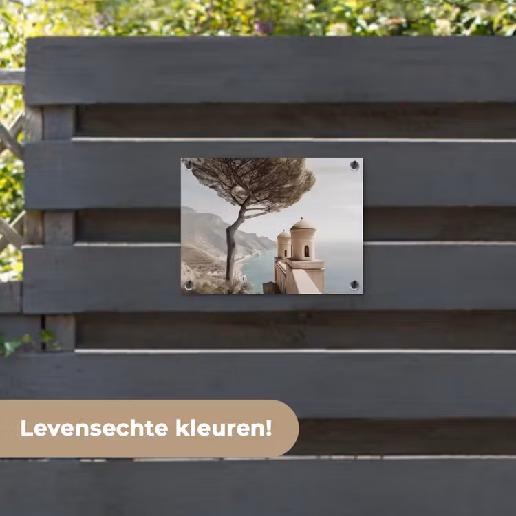 Tuinposter - Kust - Klif - Boom - Gebouw — 6