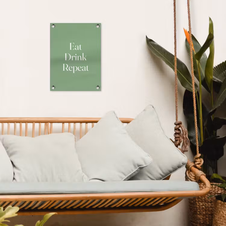 Tuinposter - Eten - Drinken - Tekst - Mintgroen — 4