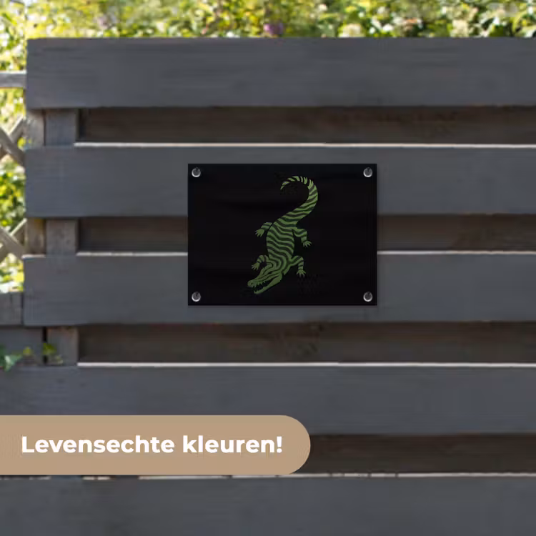 Tuinposter - Krokodil - Groen - Tijgerachtig - Strepen — 6