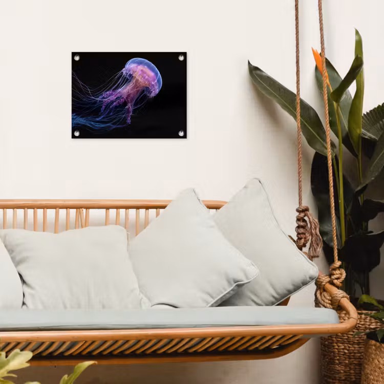 Tuinposter - Kwal - Doorzichtig - Roze - Tentakels — 4