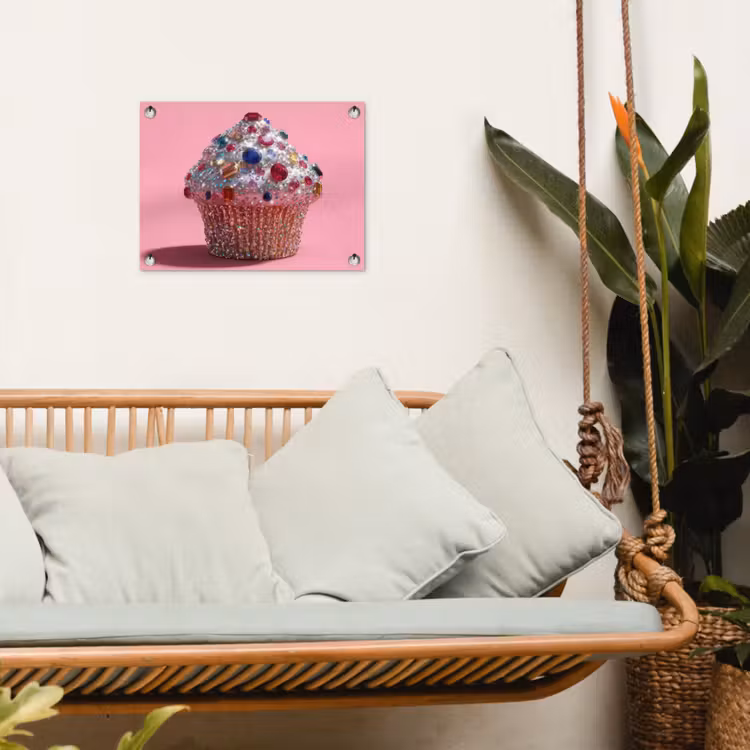 Tuinposter - Cupcake - Kleurrijk - Edelstenen — 4