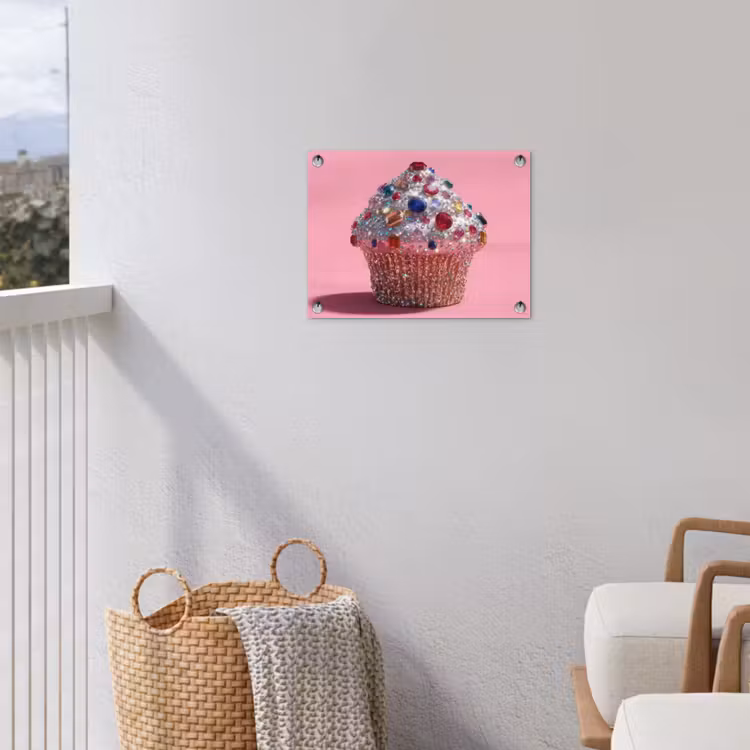 Tuinposter - Cupcake - Kleurrijk - Edelstenen — 5