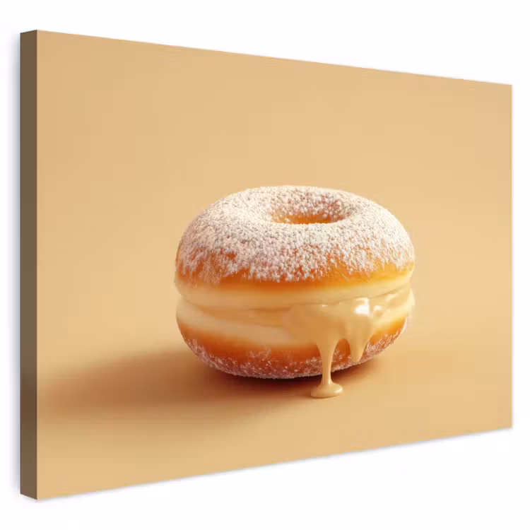 Buiten canvas - Donut - Romig - Poedersuiker - Beige — 1