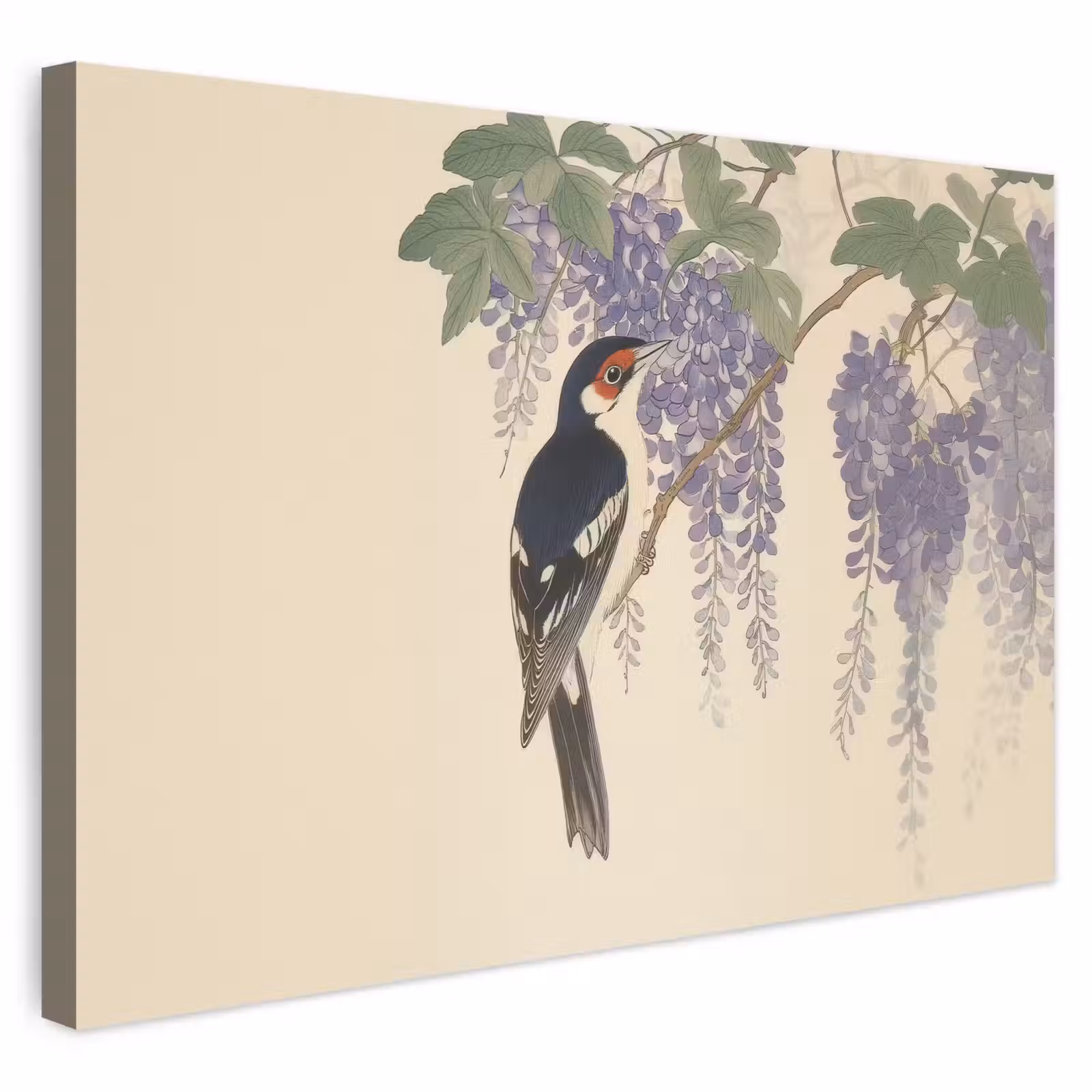 Buiten canvas - Specht - Bloemen - Paars — 1